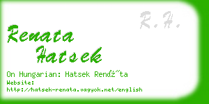 renata hatsek business card